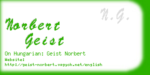 norbert geist business card